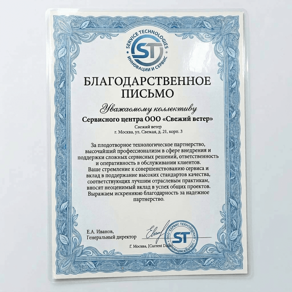 Благодарность от Hisense Technologies